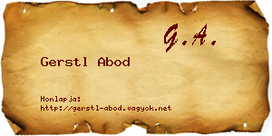 Gerstl Abod névjegykártya